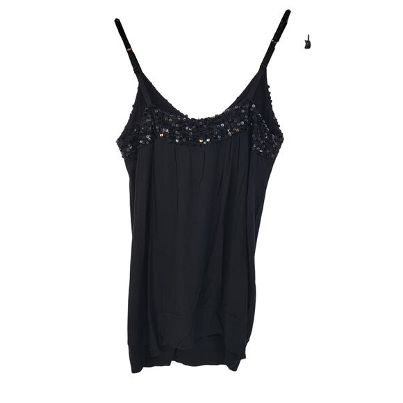 Y2K grunge Whimsigoth Sparkly Glamorous Sequined Evening Camisole Tank top sz M - Picture 3 of 8